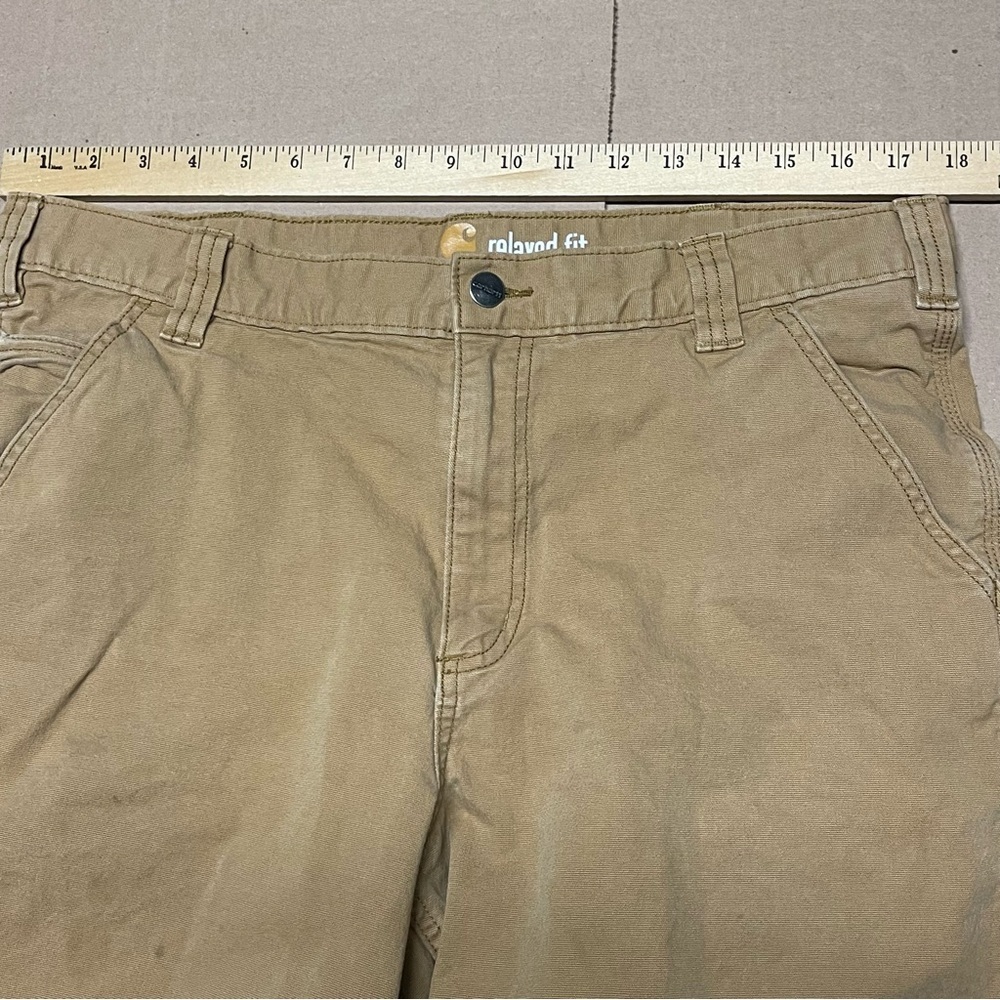 Carhartt Force Cargo Shorts Khaki Men's Size 36 Relaxed Fit Work Skater Y2K - Picture 8 of 9